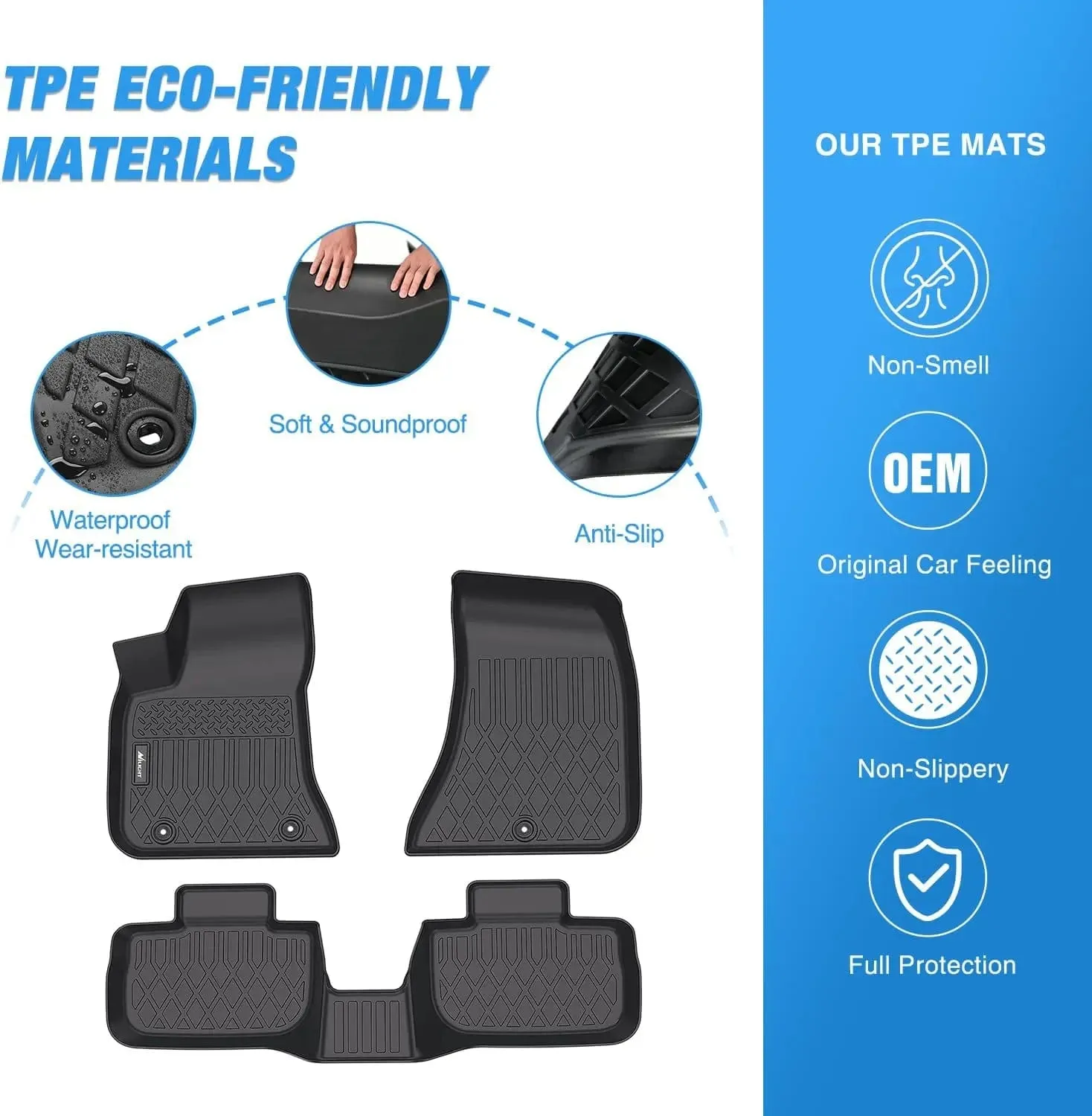 2011-2023 Dodge Charger RWD 2011-2023 Chrysler 300 RWD TPE Floor Mats