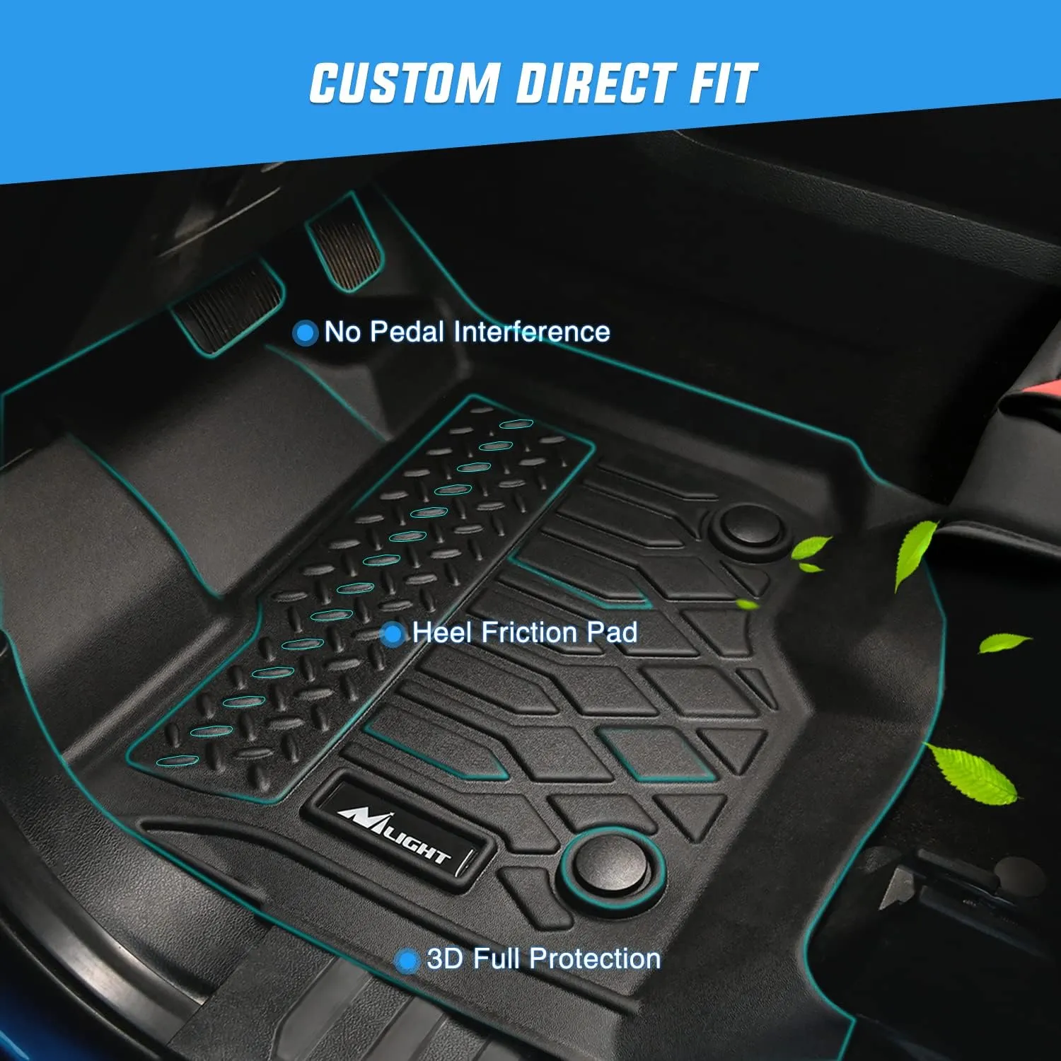 2013-2016 Ford Fusion Lincoln MKZ TPE Floor Mats