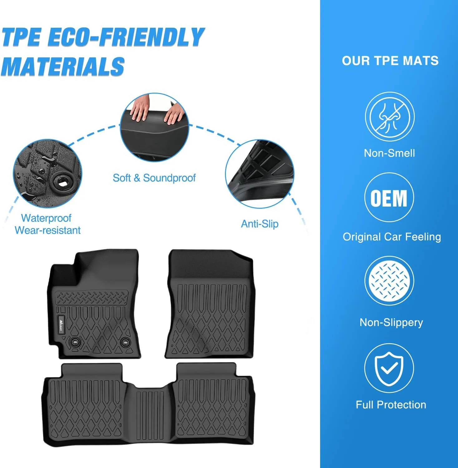 2014-2019 Toyota Corolla Sedan TPE Floor Mats