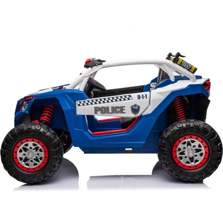 24V Freddo Toys Police UTV 2 Seater Ride On - Blue