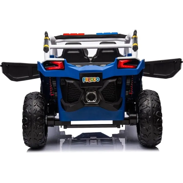 24V Freddo Toys Police UTV 2 Seater Ride On - Blue
