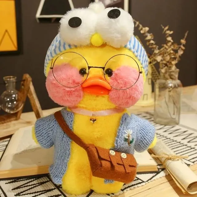 30CM Pink LaLafanfan Kawaii Cafe Mimi Yellow Duck Plush Toy Cute Stuffed Doll Soft Animal Dolls Kids Toys Birthday Gift for girl
