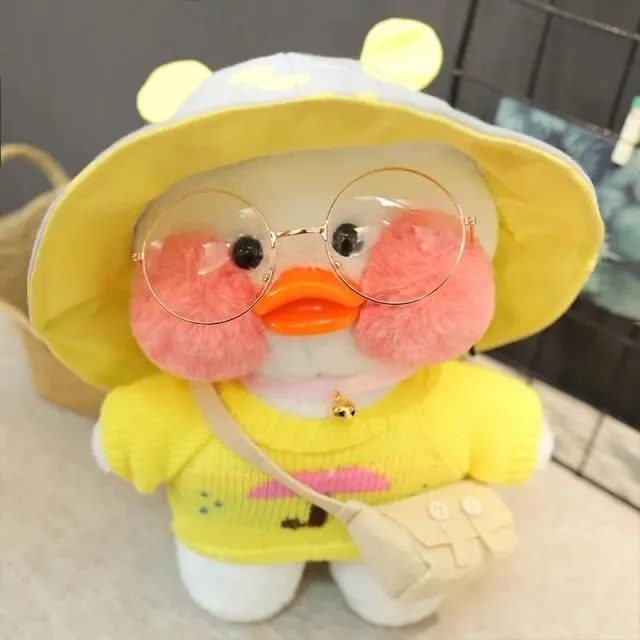 30CM Pink LaLafanfan Kawaii Cafe Mimi Yellow Duck Plush Toy Cute Stuffed Doll Soft Animal Dolls Kids Toys Birthday Gift for girl
