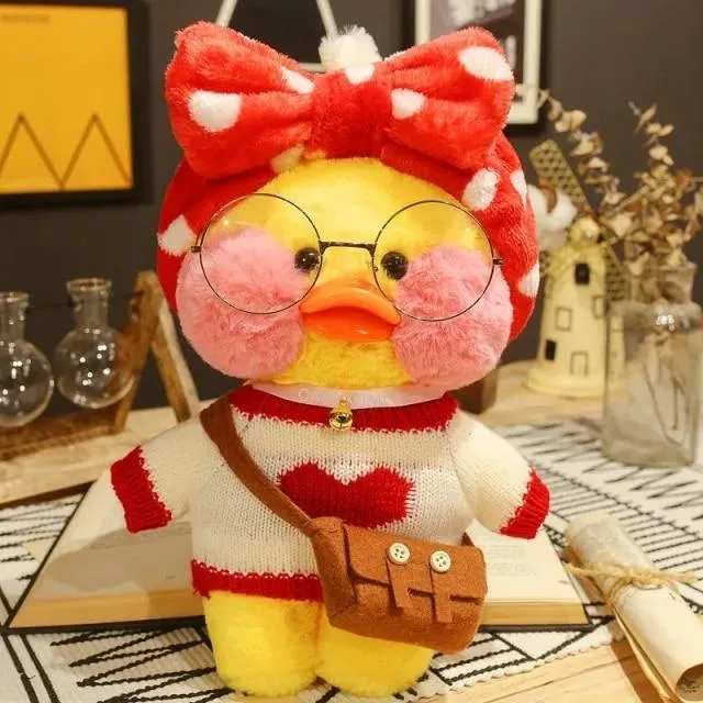 30CM Pink LaLafanfan Kawaii Cafe Mimi Yellow Duck Plush Toy Cute Stuffed Doll Soft Animal Dolls Kids Toys Birthday Gift for girl
