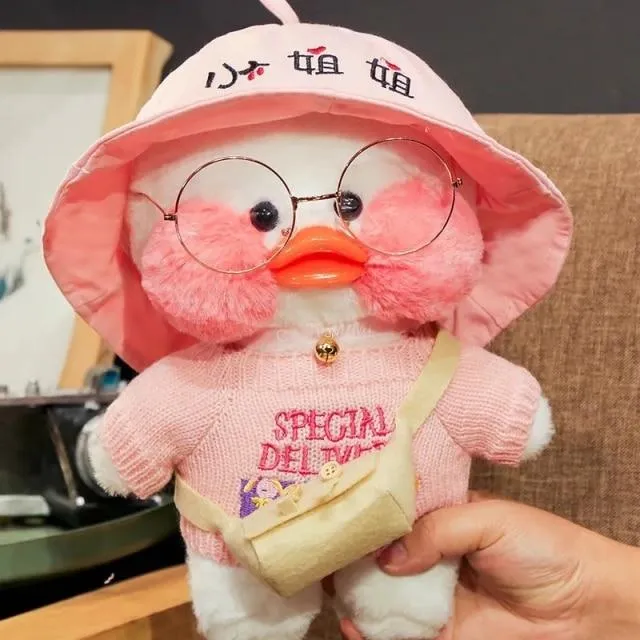 30CM Pink LaLafanfan Kawaii Cafe Mimi Yellow Duck Plush Toy Cute Stuffed Doll Soft Animal Dolls Kids Toys Birthday Gift for girl