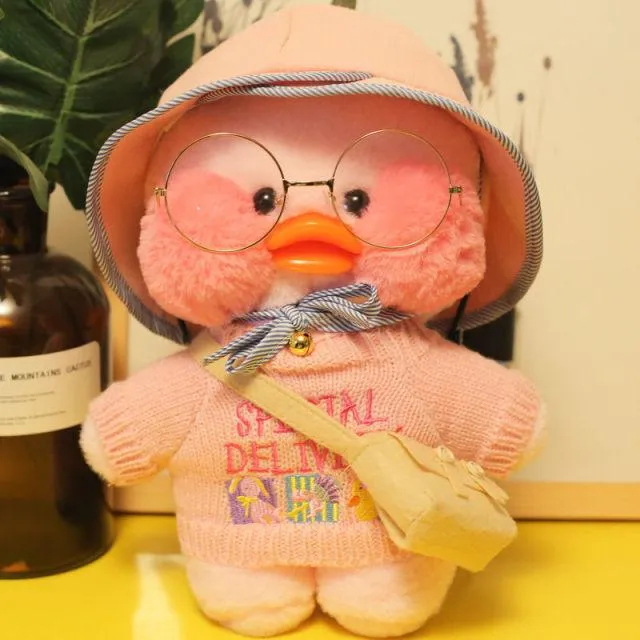 30CM Pink LaLafanfan Kawaii Cafe Mimi Yellow Duck Plush Toy Cute Stuffed Doll Soft Animal Dolls Kids Toys Birthday Gift for girl