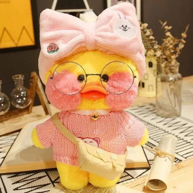 30CM Pink LaLafanfan Kawaii Cafe Mimi Yellow Duck Plush Toy Cute Stuffed Doll Soft Animal Dolls Kids Toys Birthday Gift for girl