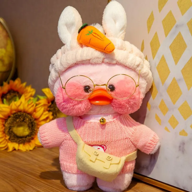 30CM Pink LaLafanfan Kawaii Cafe Mimi Yellow Duck Plush Toy Cute Stuffed Doll Soft Animal Dolls Kids Toys Birthday Gift for girl