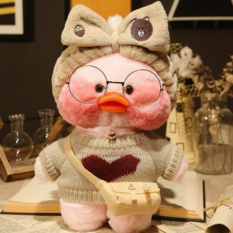 30CM Pink LaLafanfan Kawaii Cafe Mimi Yellow Duck Plush Toy Cute Stuffed Doll Soft Animal Dolls Kids Toys Birthday Gift for girl
