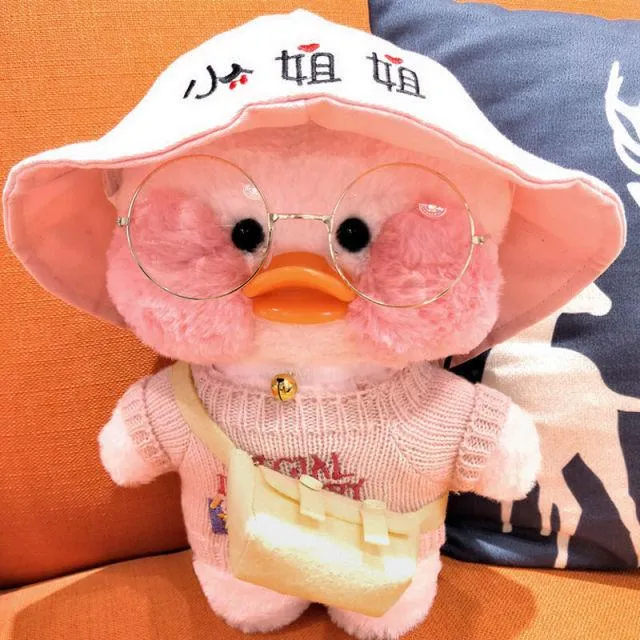 30CM Pink LaLafanfan Kawaii Cafe Mimi Yellow Duck Plush Toy Cute Stuffed Doll Soft Animal Dolls Kids Toys Birthday Gift for girl