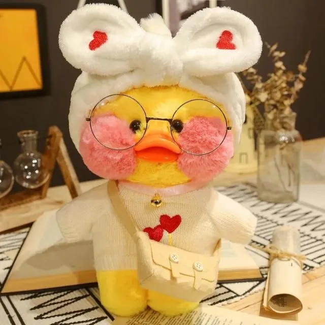 30CM Pink LaLafanfan Kawaii Cafe Mimi Yellow Duck Plush Toy Cute Stuffed Doll Soft Animal Dolls Kids Toys Birthday Gift for girl