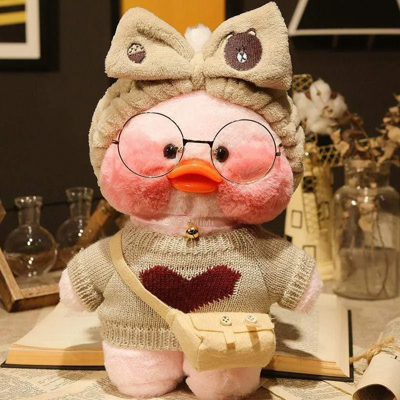 30CM Pink LaLafanfan Kawaii Cafe Mimi Yellow Duck Plush Toy Cute Stuffed Doll Soft Animal Dolls Kids Toys Birthday Gift for girl