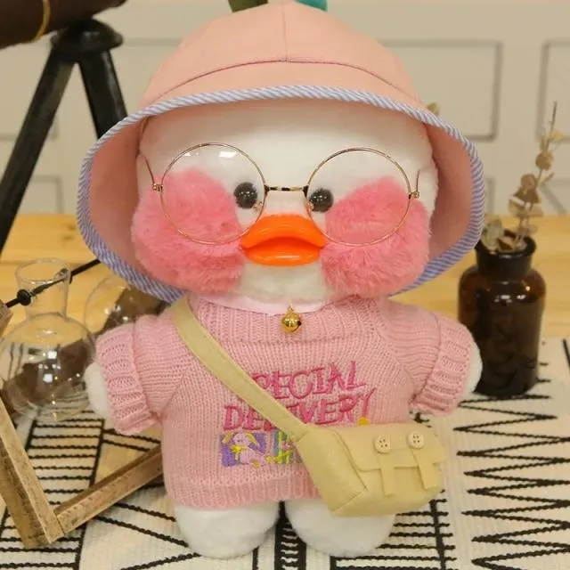 30CM Pink LaLafanfan Kawaii Cafe Mimi Yellow Duck Plush Toy Cute Stuffed Doll Soft Animal Dolls Kids Toys Birthday Gift for girl