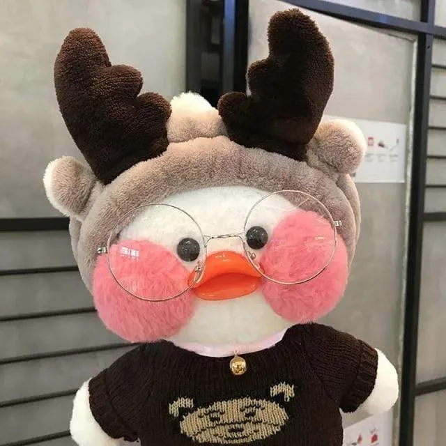 30CM Pink LaLafanfan Kawaii Cafe Mimi Yellow Duck Plush Toy Cute Stuffed Doll Soft Animal Dolls Kids Toys Birthday Gift for girl