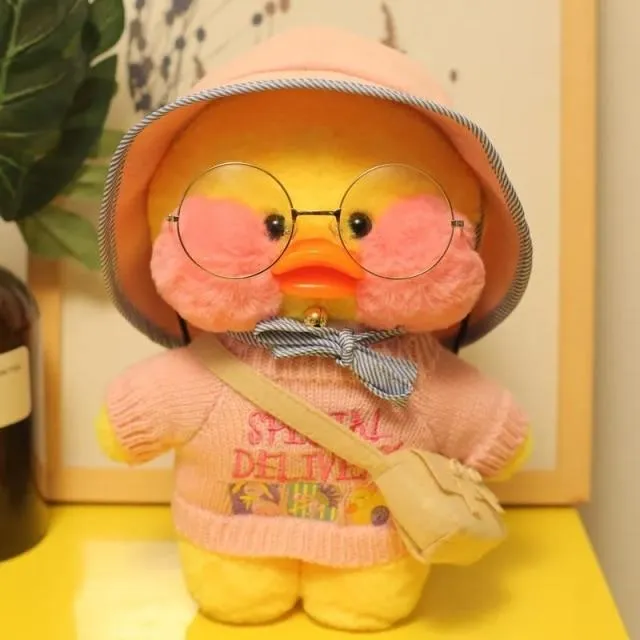 30CM Pink LaLafanfan Kawaii Cafe Mimi Yellow Duck Plush Toy Cute Stuffed Doll Soft Animal Dolls Kids Toys Birthday Gift for girl