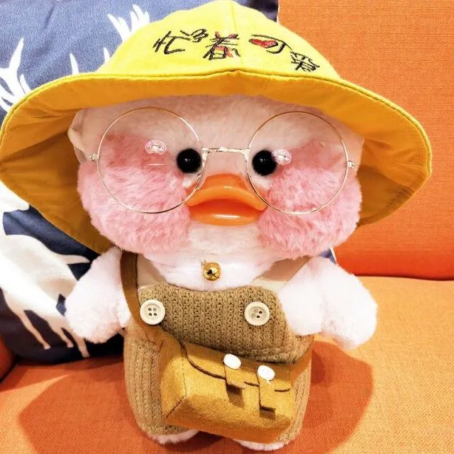 30CM Pink LaLafanfan Kawaii Cafe Mimi Yellow Duck Plush Toy Cute Stuffed Doll Soft Animal Dolls Kids Toys Birthday Gift for girl