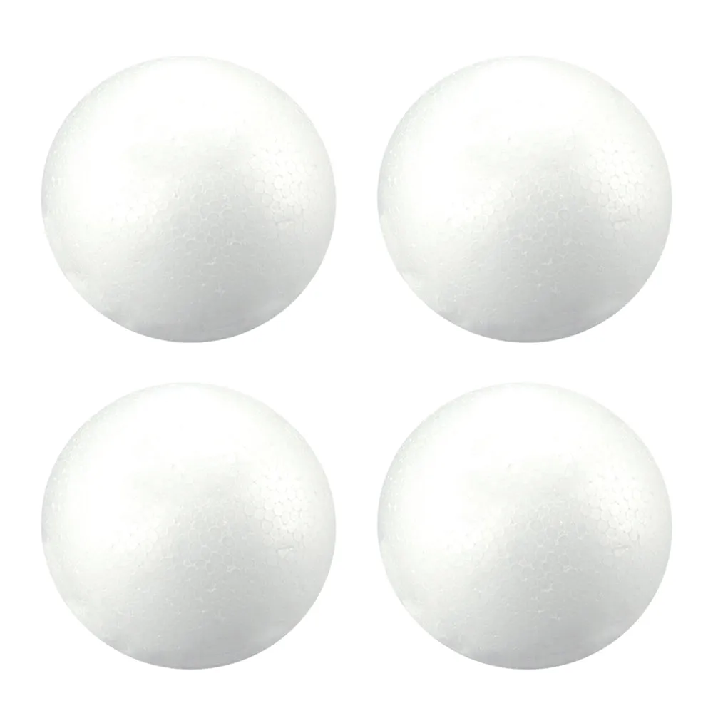 4 Pack Smooth White Craft Foam Balls 5" Round Arts School Projects Decor Wedding