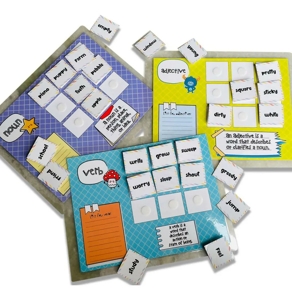 Adjective Noun Verb Sorting Activity