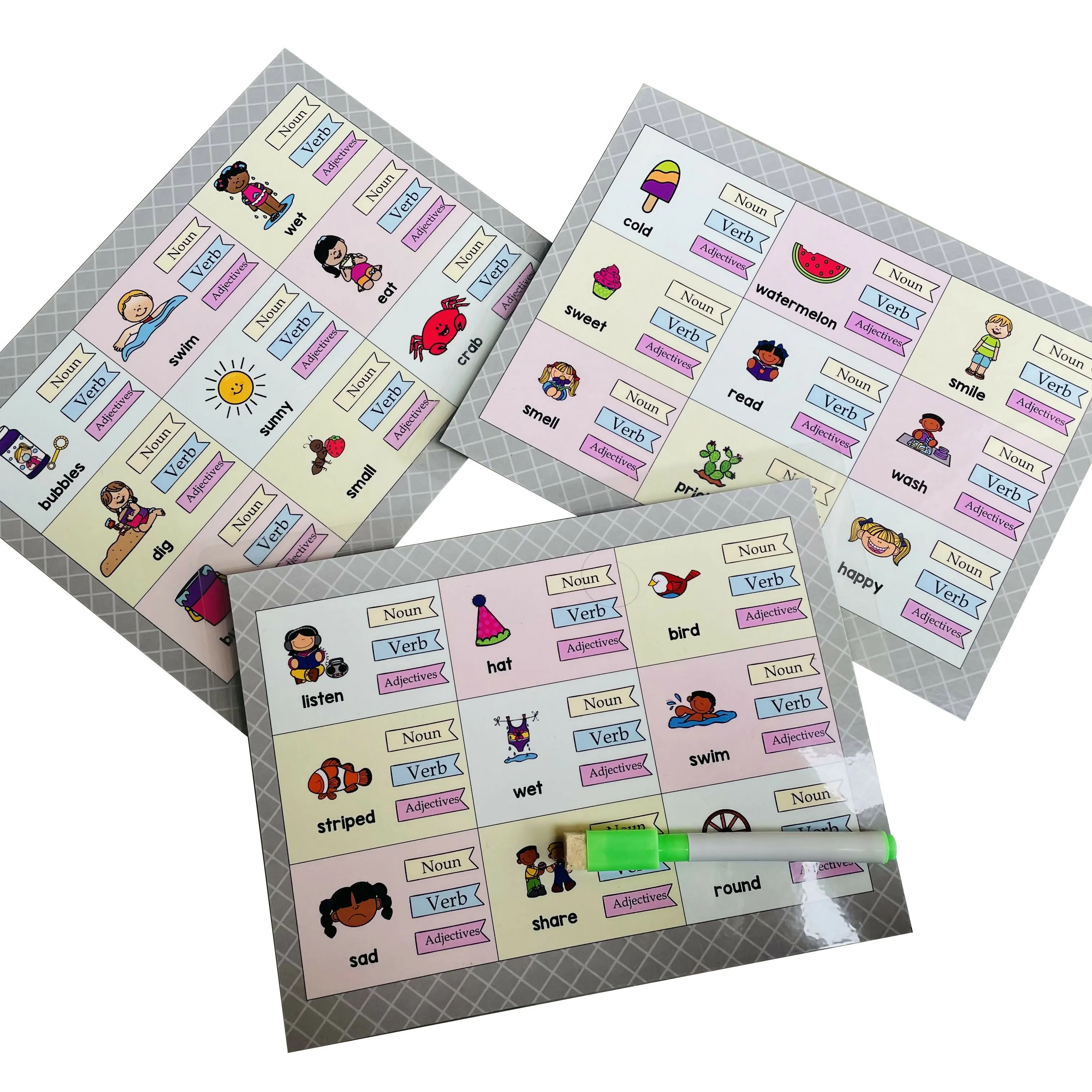 Adjective Noun Verb Sorting Activity