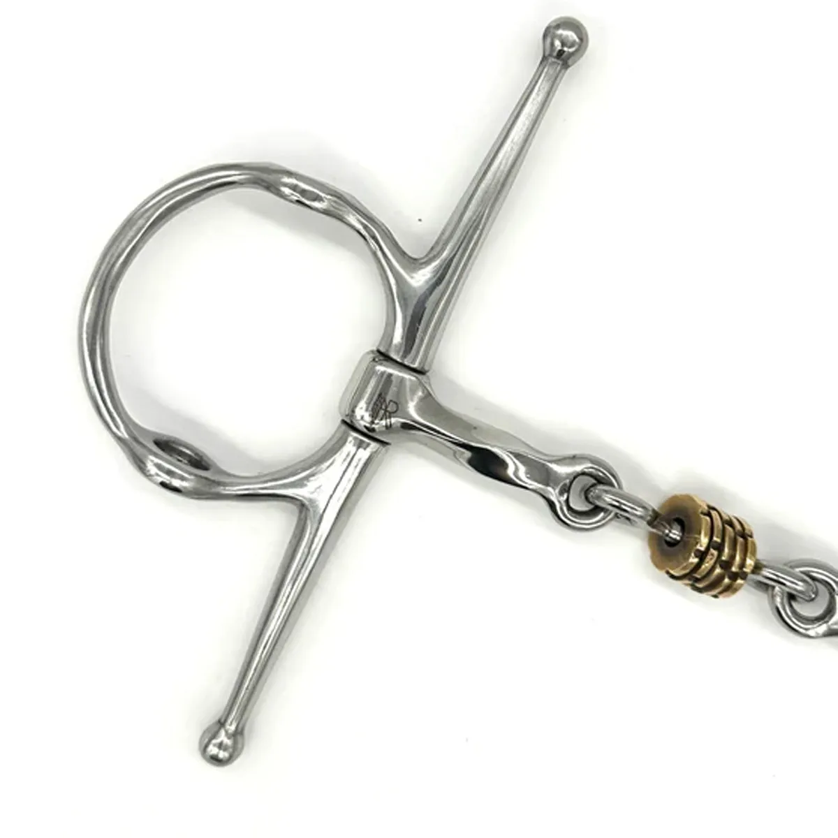 AJR Twisted Brass Disc Nelson Gag Bit