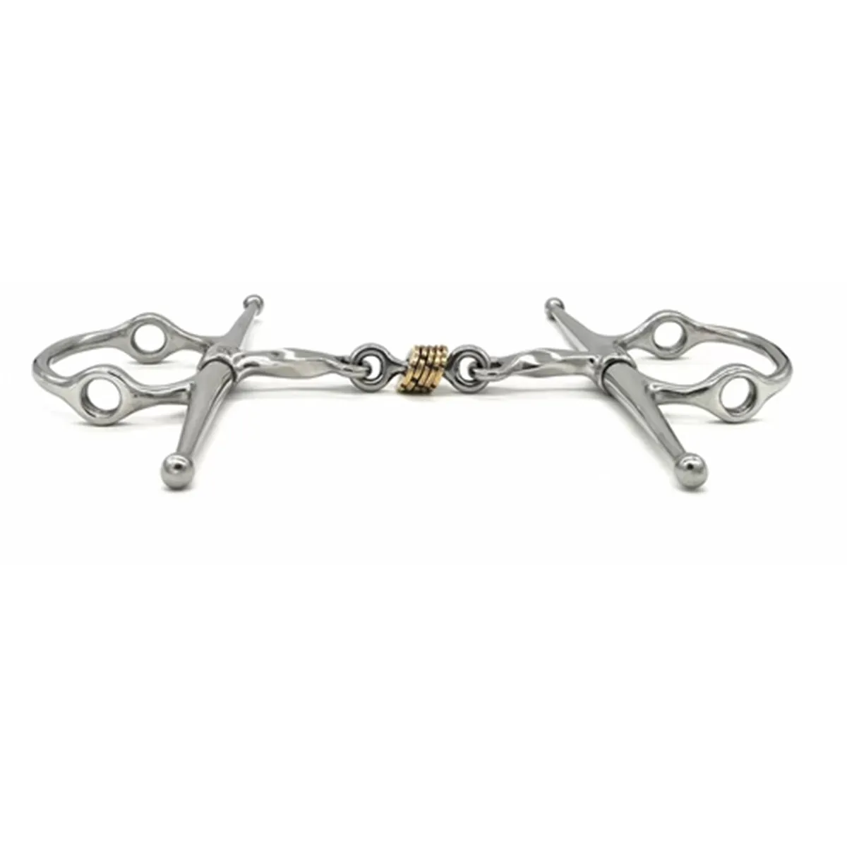 AJR Twisted Brass Disc Nelson Gag Bit