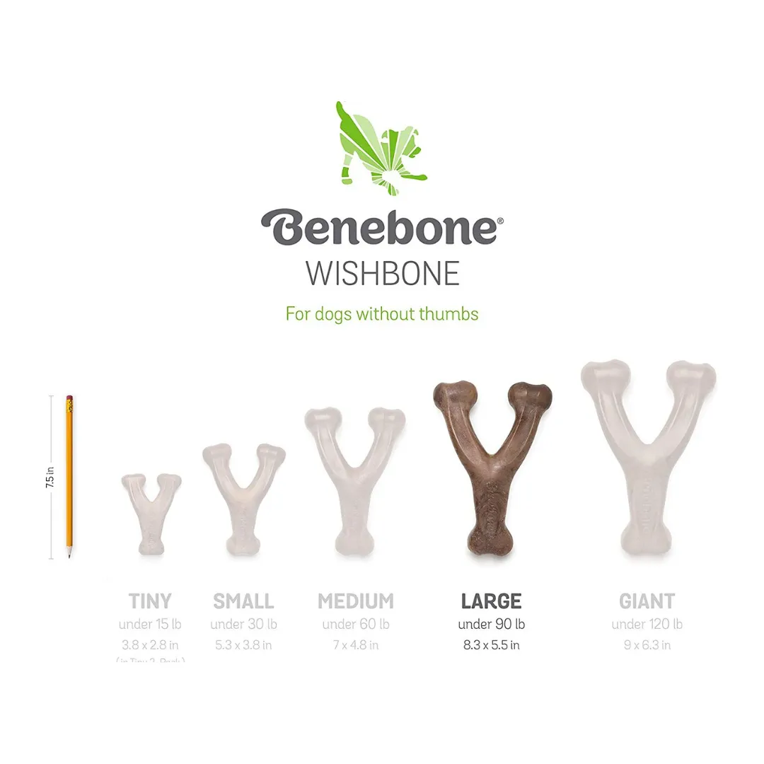 Benebone Bacon Flavor Wishbone Dog Chew Toy