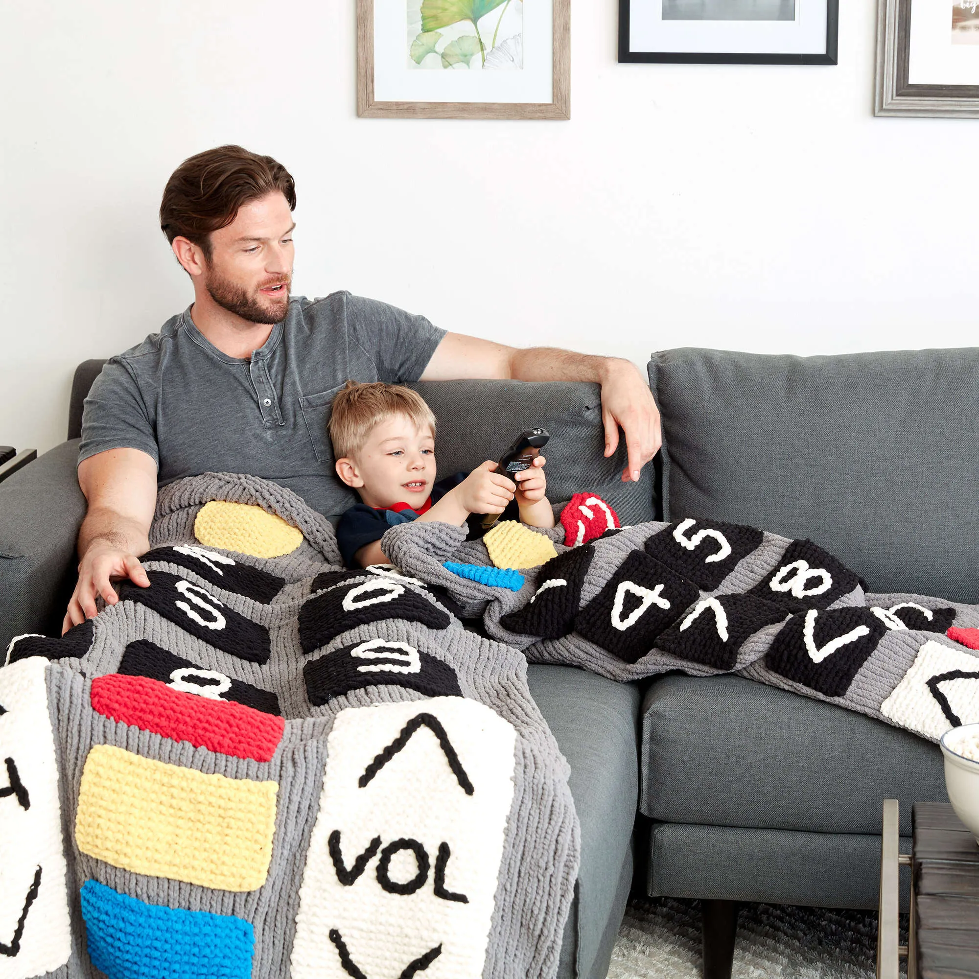 Bernat Where's My Remote Knit Snuggle Sack