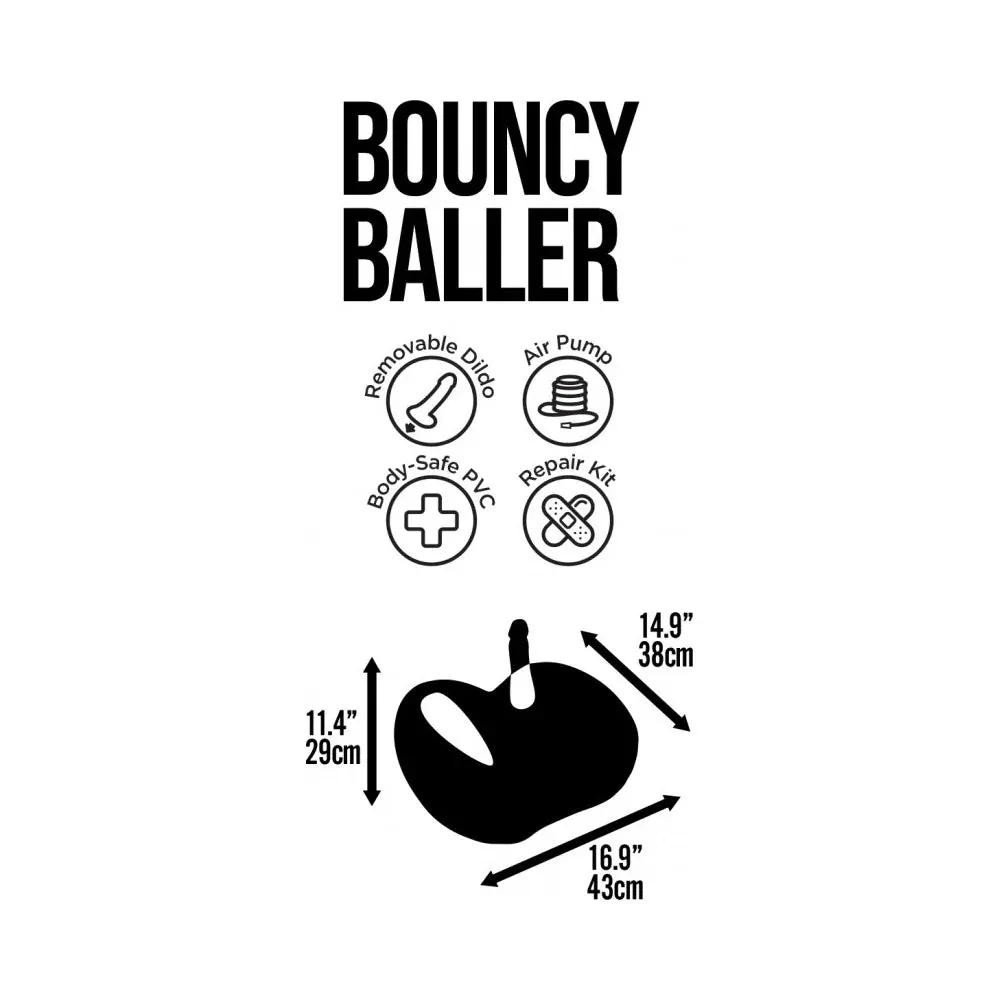 Bouncy Baller ''Inflatable Sex Cushion'' w/Dildo