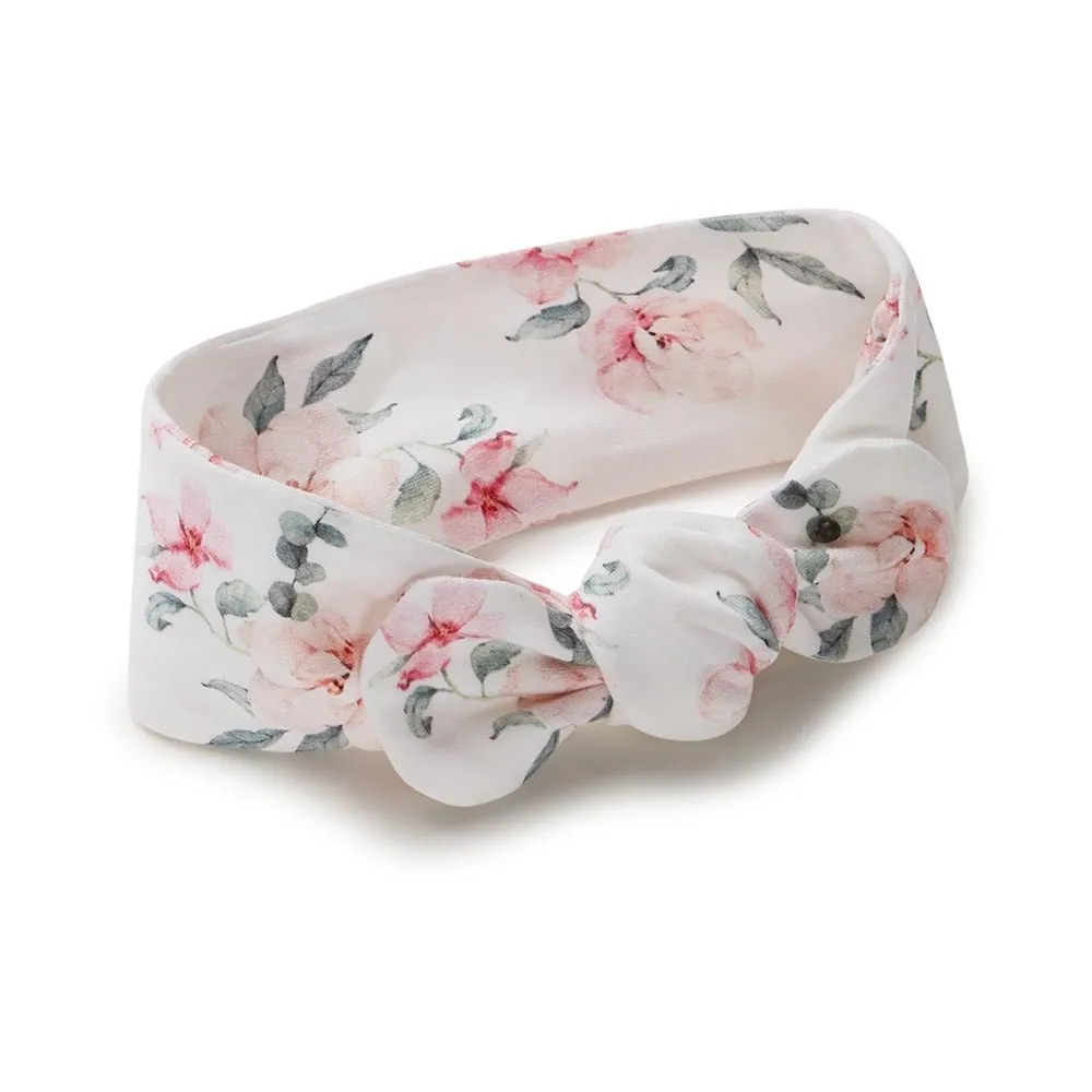 Camille Organic Snuggle Swaddle & Topknot Set