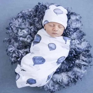 Cloud Chaser Organic Snuggle Swaddle & Beanie Set