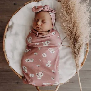 Daisy Organic Snuggle Swaddle & Topknot Set
