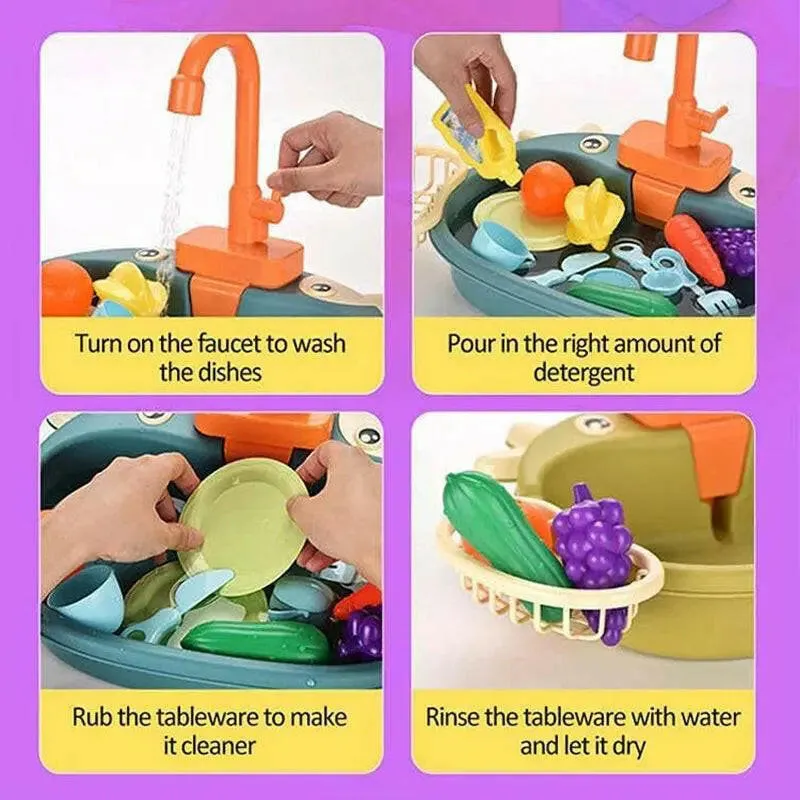 Electric Dishwasher Kitchen Sink Toy