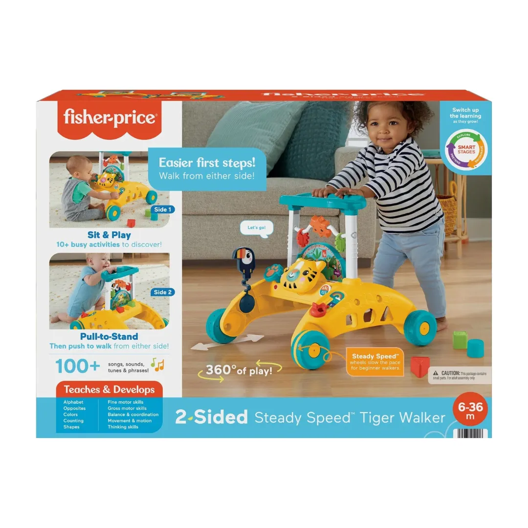 Fisher-Price 2-Sided Steady Speed Tiger Walker (6m )