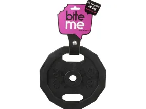 For The Gainz - barbell dog toy 22,8x22,8x1,7cm black