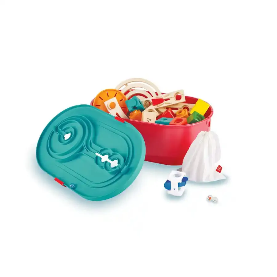 Hape Quadrilla Stack Track Bucket Set