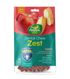 Happi Skippi (Happi Doggy) ZEST Petite Dental Dog Chews (Apple)