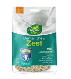 Happi Skippi (Happi Doggy) ZEST Petite Dental Dog Chews (Milk)
