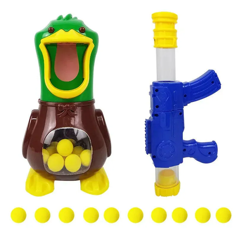 Hunger Shooting Duck Double Air Guns Soft Pinball Toy