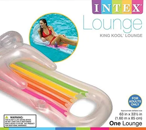 Intex King Kool Lounge Inflatable Swimming Pool Lounger with Headrest (5 Pack)