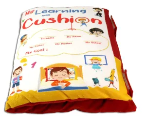 Keshav Creation Cotton Printed Velvet Learning Baby Pillow/Cushion/Toys/Soft Toys/Toddler Pillow/Kids Pillow For Baby Boy/Baby Girl Colour (Red)