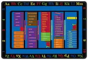Kids Carpets-Bible Bookcase Kids Activity Rug