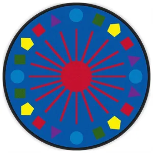 Kids Carpets-Shapes Galore Kids Activity Round Rug