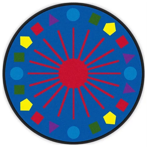 Kids Carpets-Shapes Galore Kids Activity Round Rug