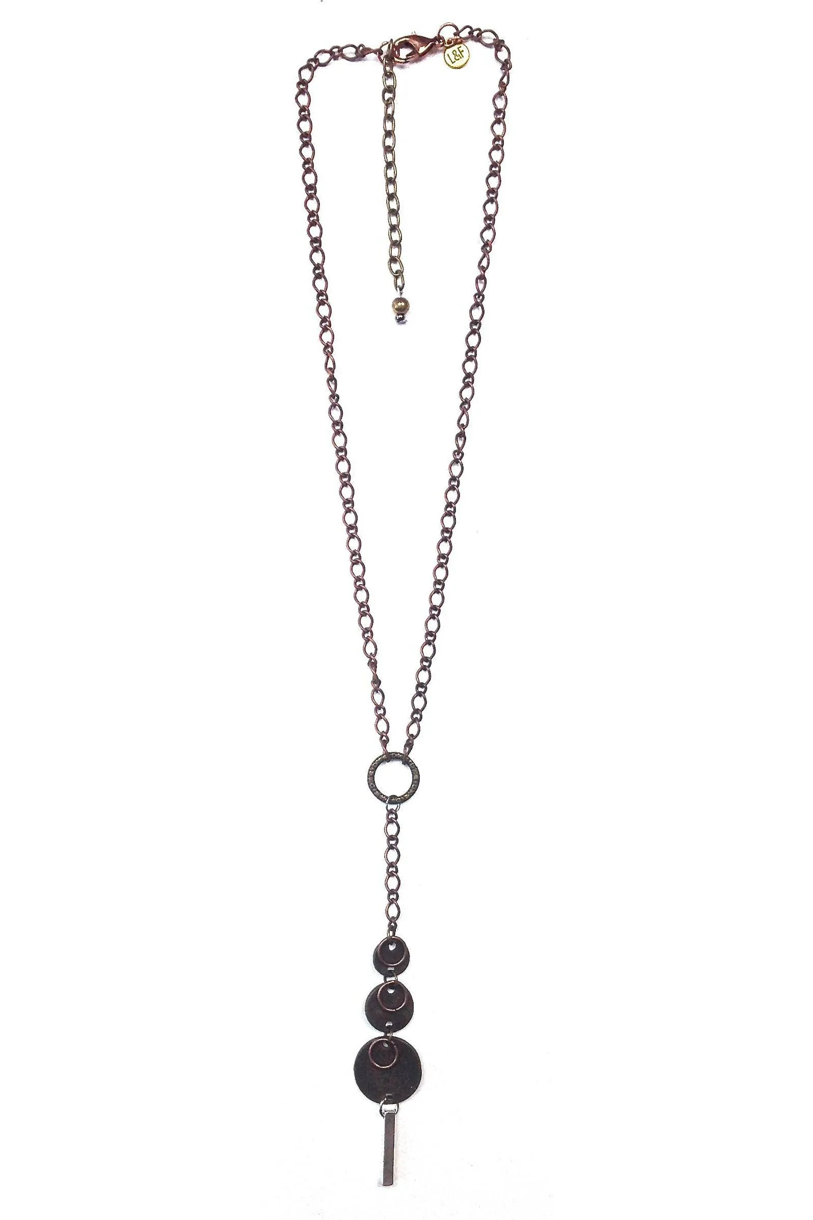 Lost And Found Simple Chain With Graduating Disc Drops