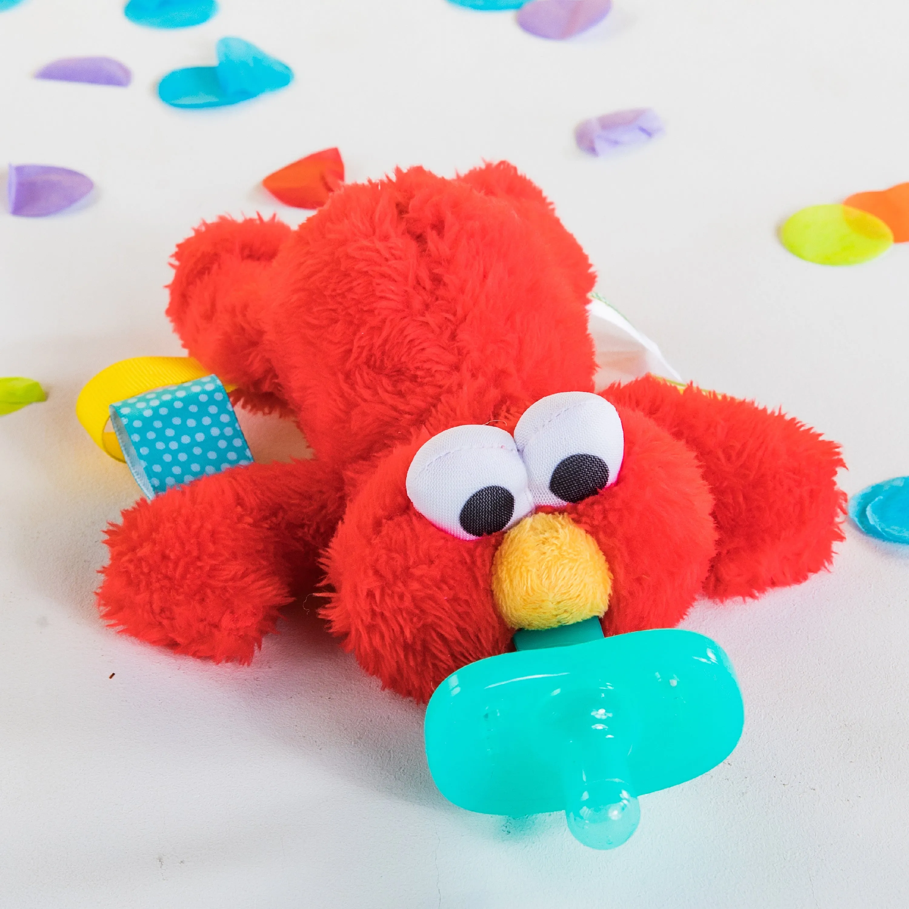 Sesame Street Cozy Coo Soothing BPA-Free Pacifier with Plush Toy, Elmo