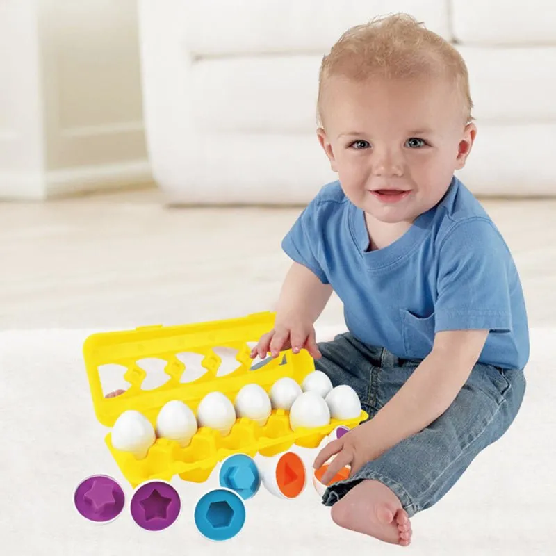 Shapes and Color Matching Eggs | 12Pcs
