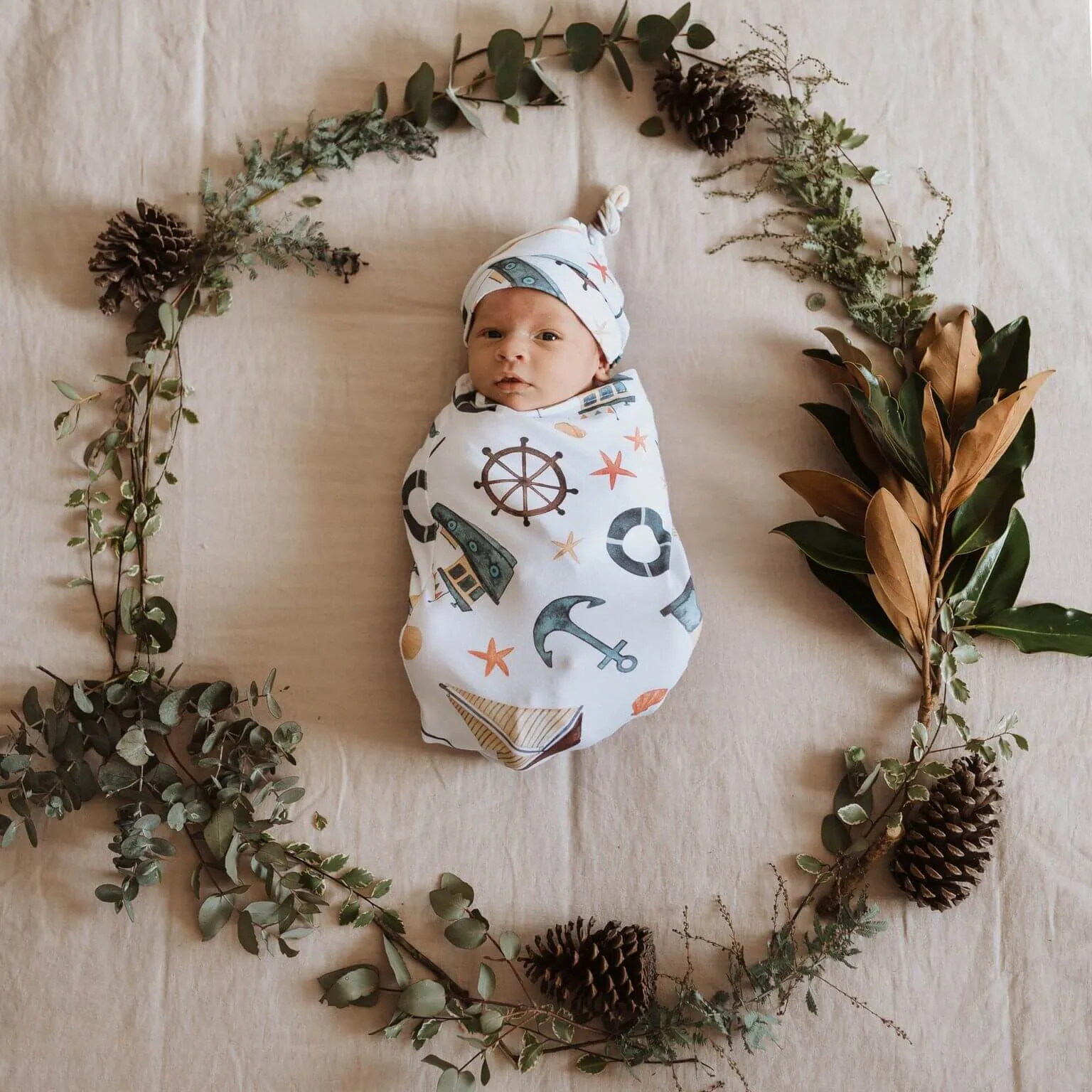 Snuggle Swaddle & Beanie Set