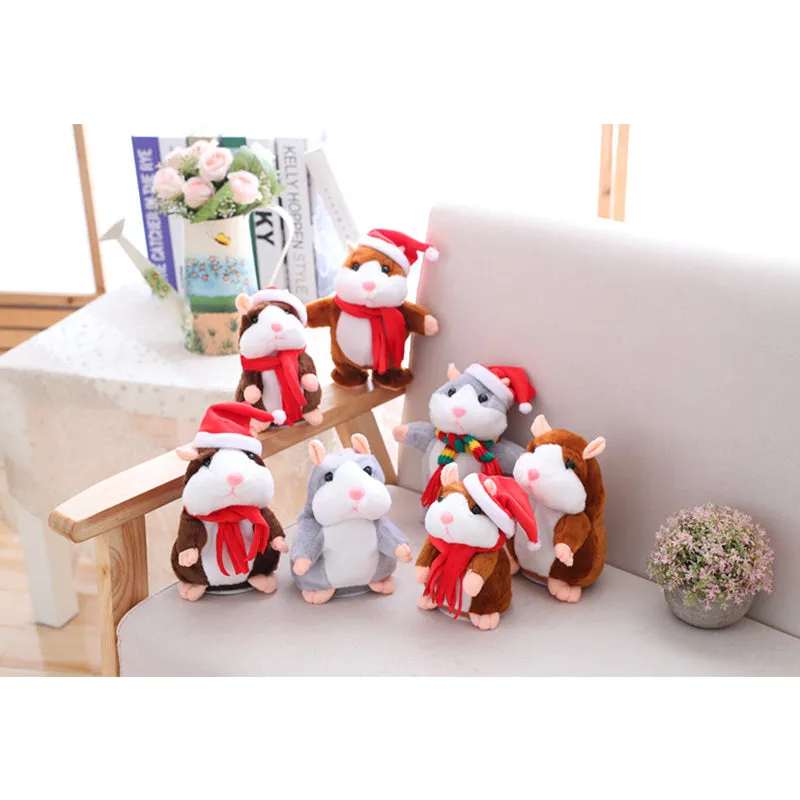 Talking Hamster Plush Christmas Early Learning Interactive Toy