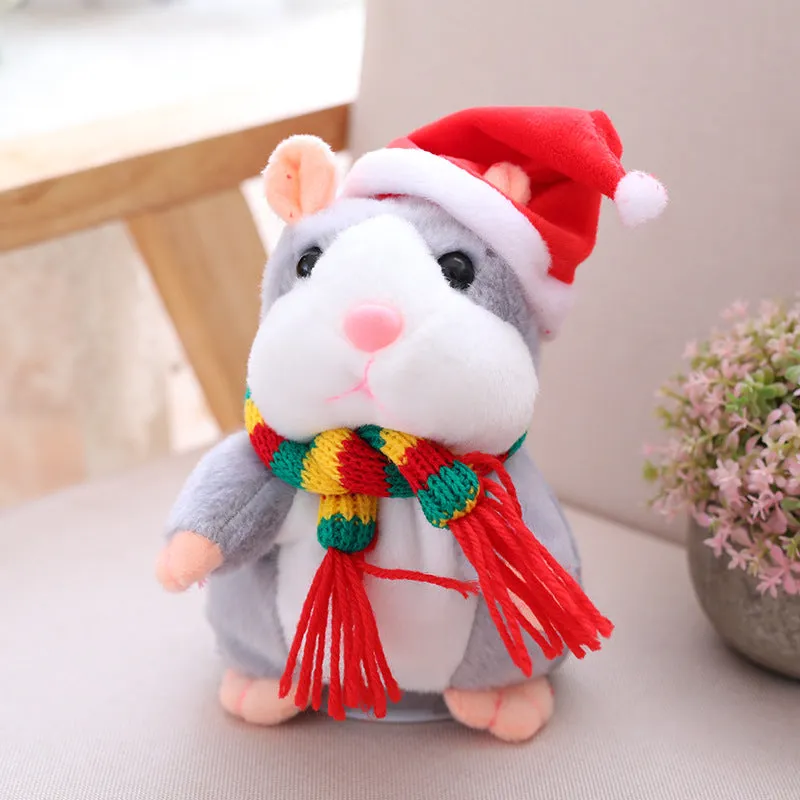 Talking Hamster Plush Christmas Early Learning Interactive Toy