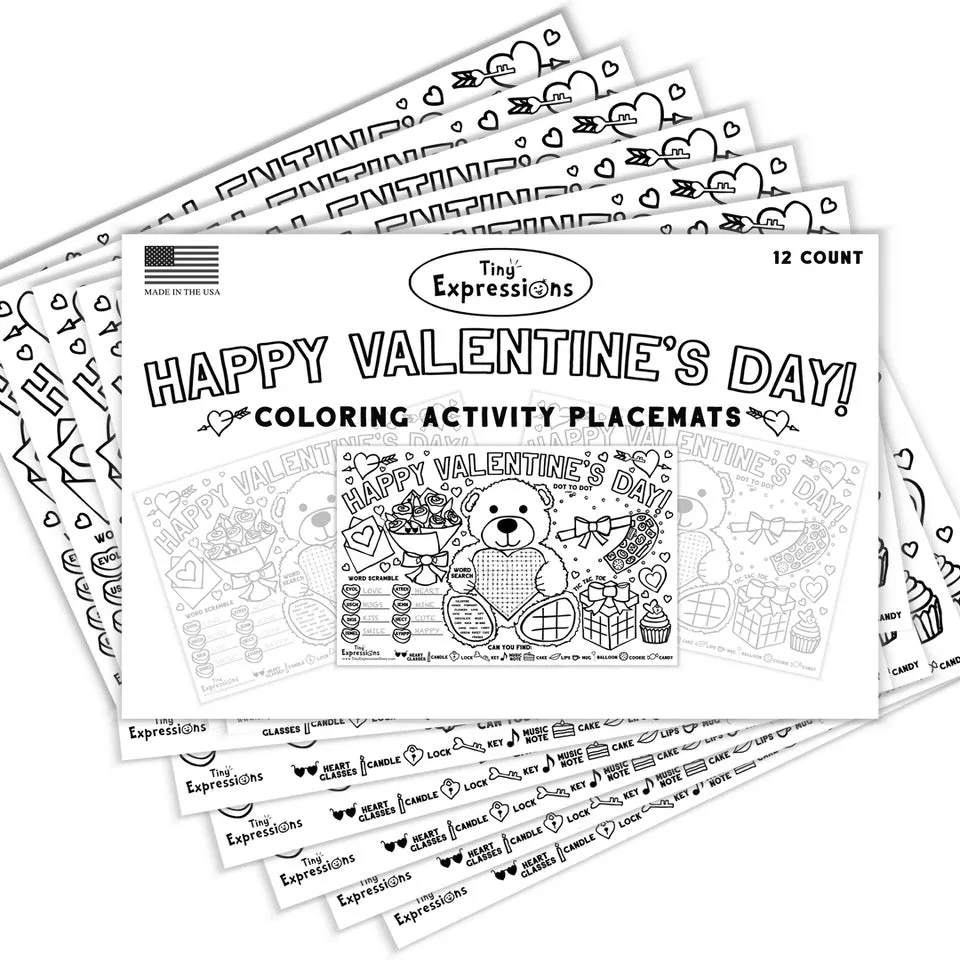 Valentine's Day Activity Placemats